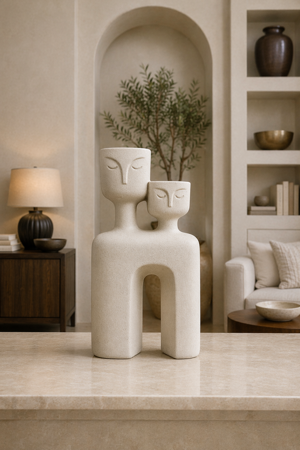 Whisperstone decorative ceramic sculpture for living room by Elunne