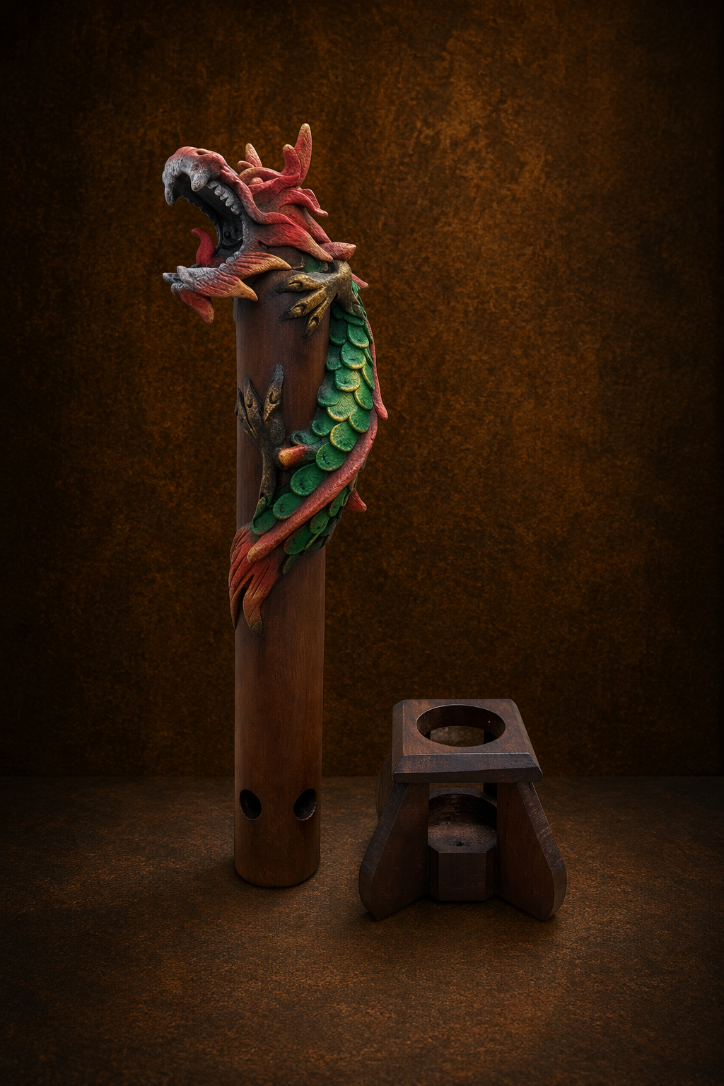The Imperial Whisper green dragon incense holder — luxury home decor by Elunne