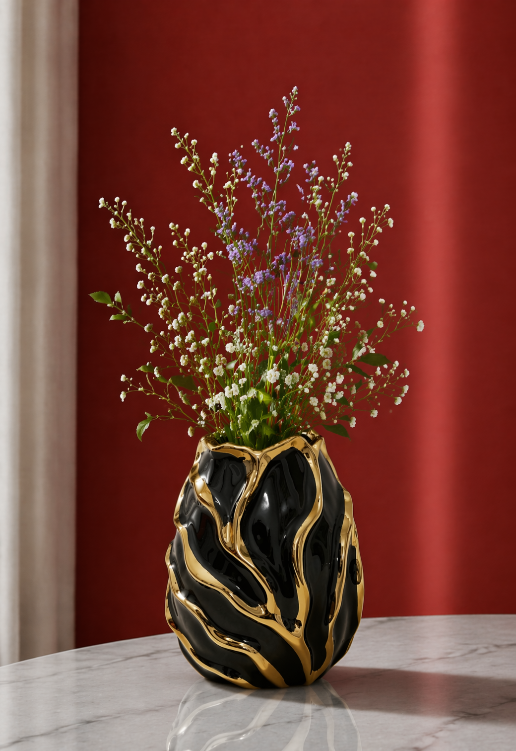 Elunne Midnight Relic midnight-toned ceramic vase