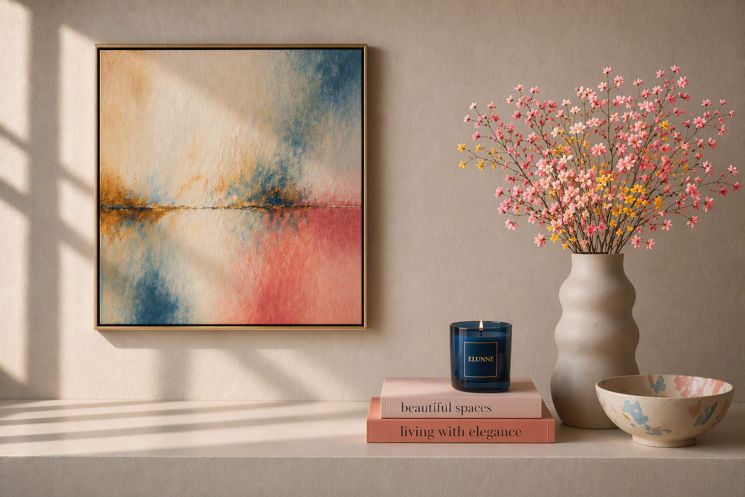 Room elevated with Elunne décor —after