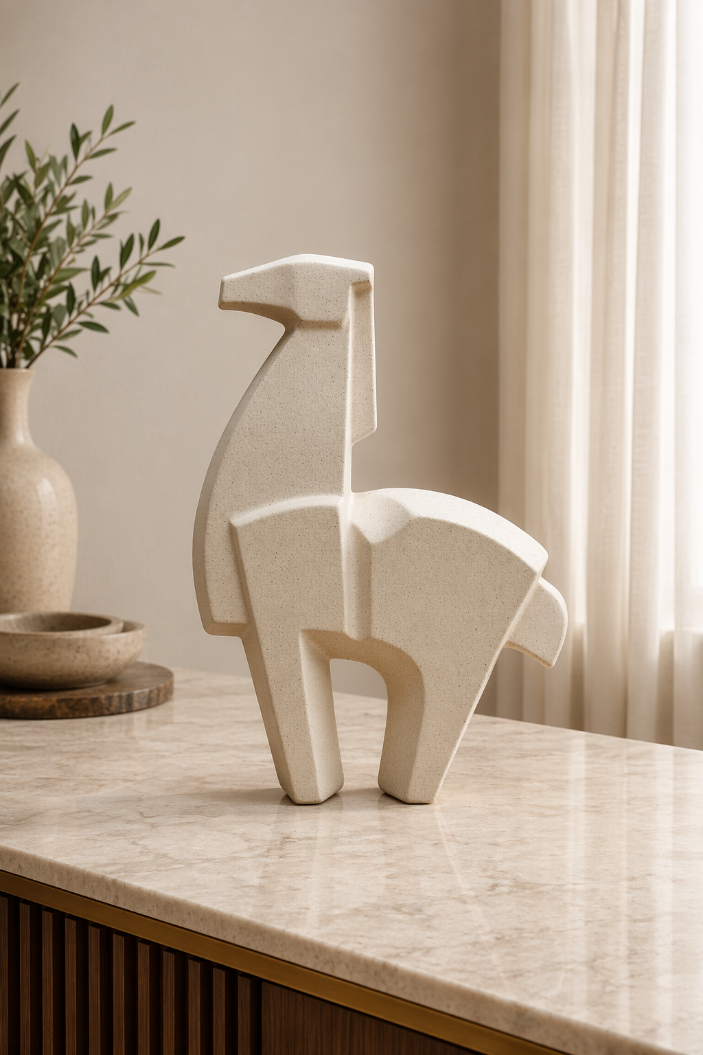Terra Muse ceramic geometric sculpture by Elunne 
