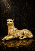 Majestic Trace golden panther decorative sculpture by Elunne