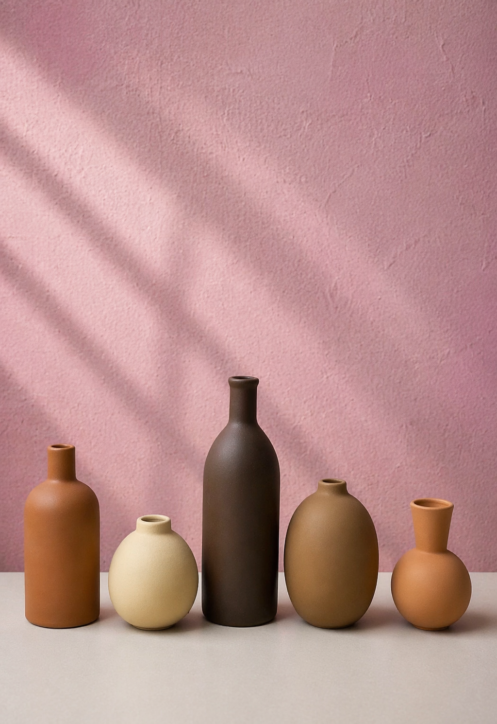Elunne Earthen Echo varied silhouette vase collection