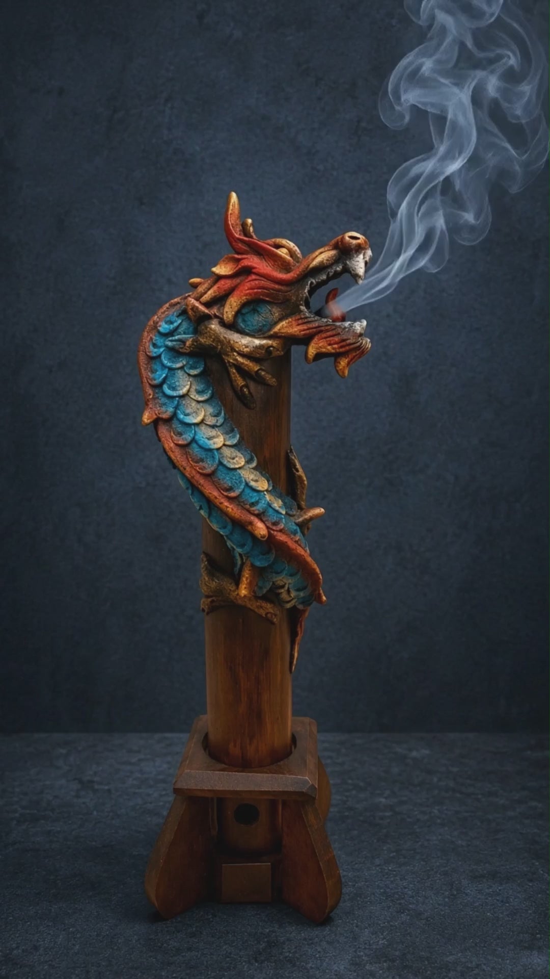 The Imperial Whisper (Blue) with smoking coming out